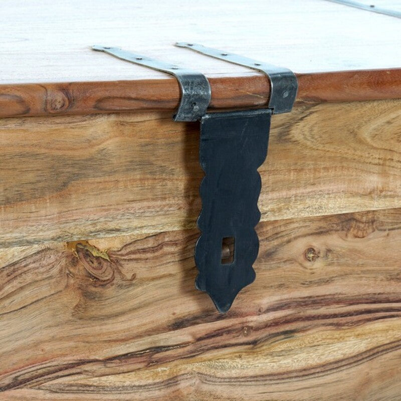 Massive Truhe aus Akazienholz – Kolonialstil, 100 x 45 x 40 cm