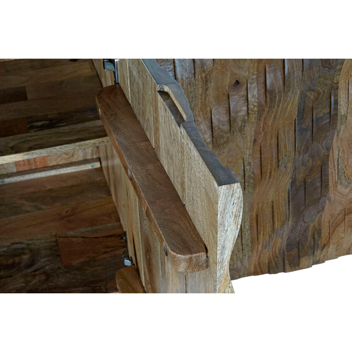 Design-Sideboard aus Mangoholz & Metall – 3 Türen, 177 cm
