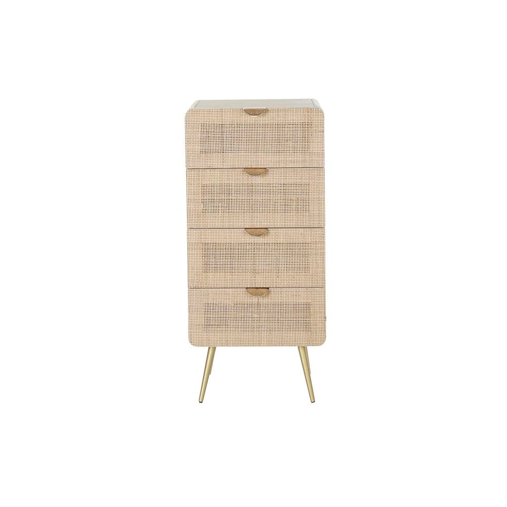 Moderne Rattan-Kommode – Natur, 82 cm