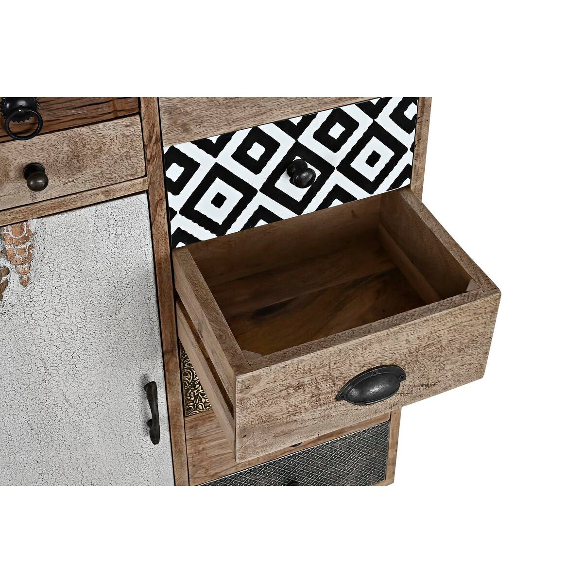 Kommode „Mix & Match“ – Mango-Holz & Metall, Kolonialstil, 110 cm