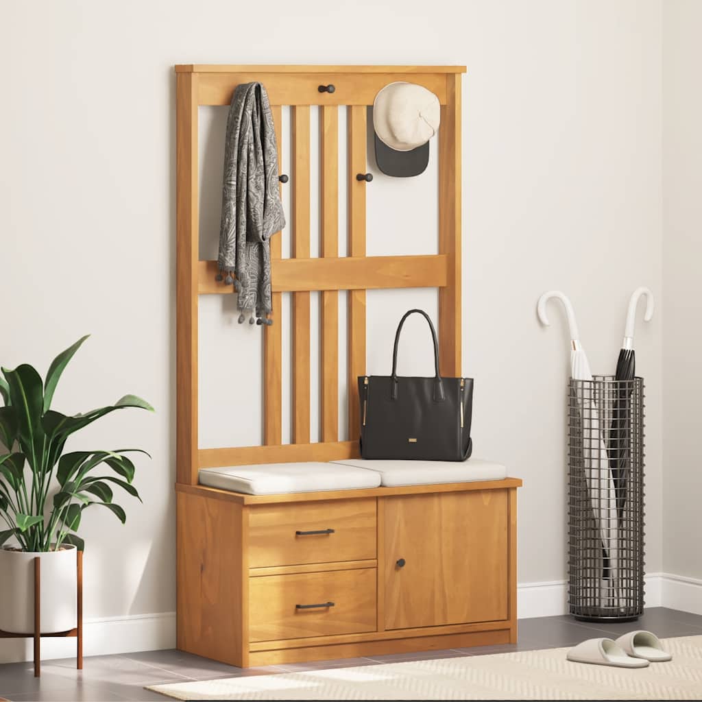 Garderobenständer Sandnes 87X40X159,5Cm Massivholz Kiefer