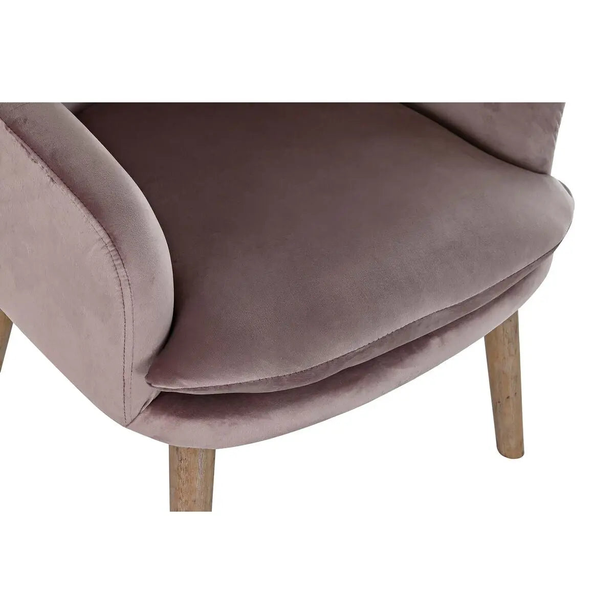 2er Set Sessel DKD Home Decor – Polstersessel in Rosa mit Holzgestell Bigbuy