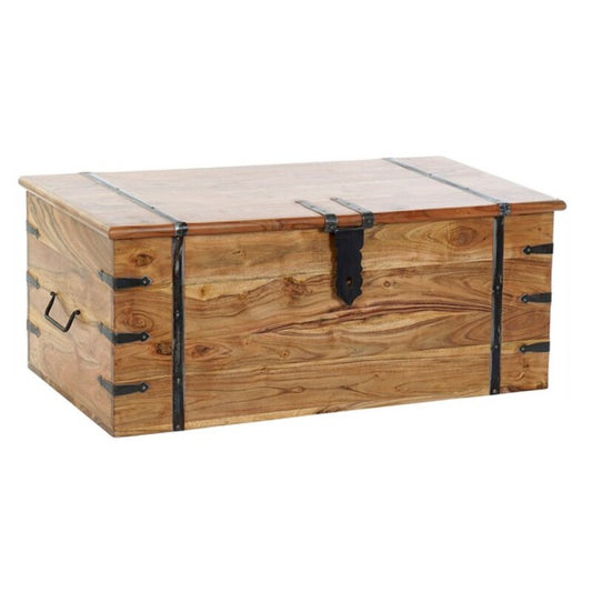 Massive Truhe aus Akazienholz – Kolonialstil, 100 x 45 x 40 cm