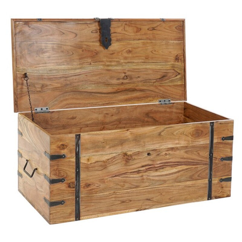 Massive Truhe aus Akazienholz – Kolonialstil, 100 x 45 x 40 cm