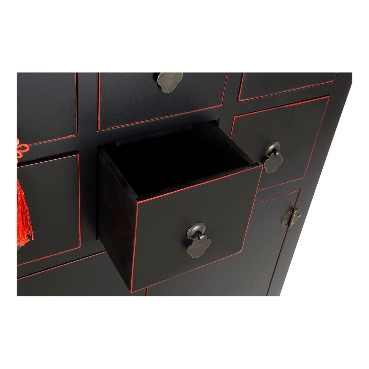 Orientalische Kommode aus Tannenholz & MDF  6 Schubladen, 2 Türen