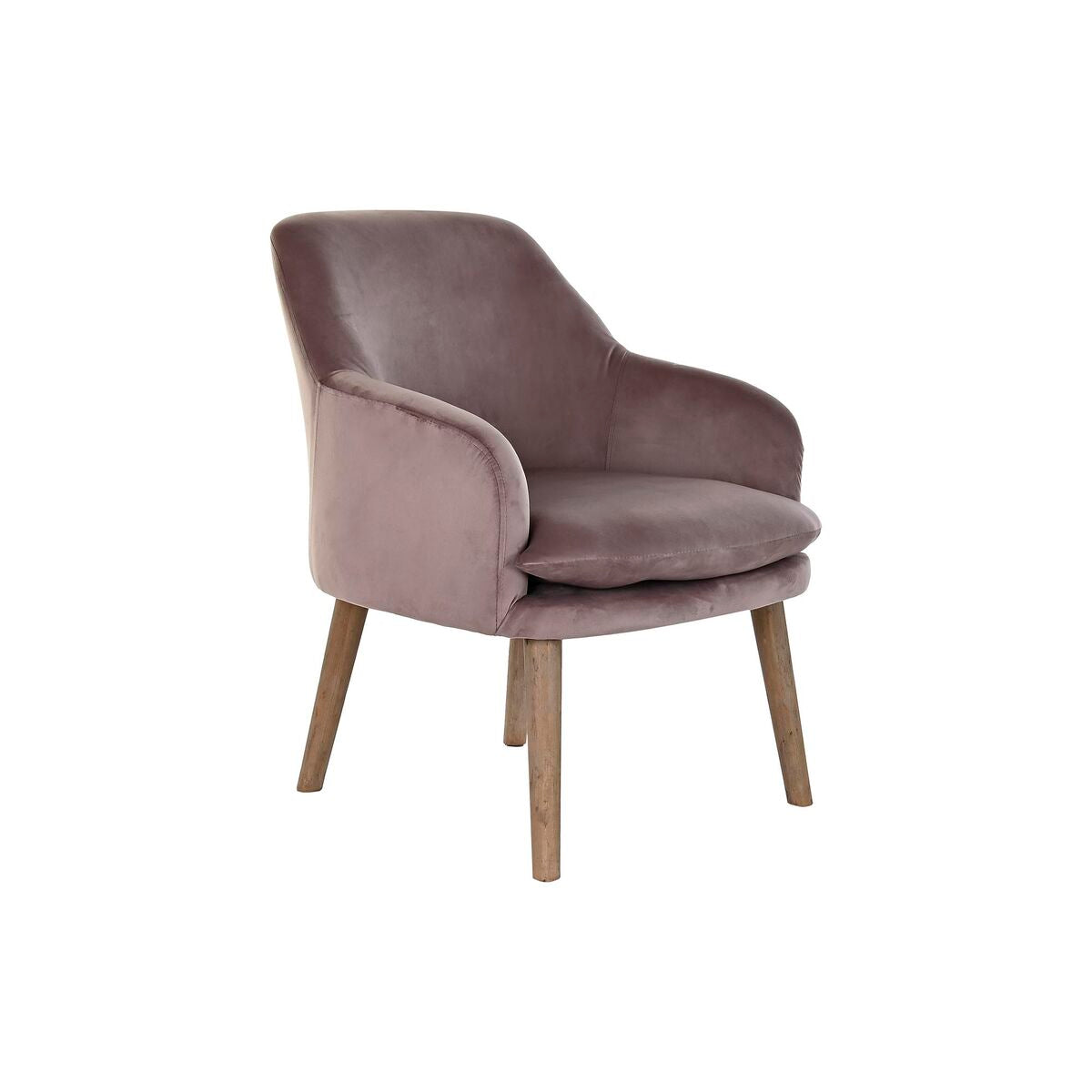2er Set Sessel DKD Home Decor – Polstersessel in Rosa mit Holzgestell