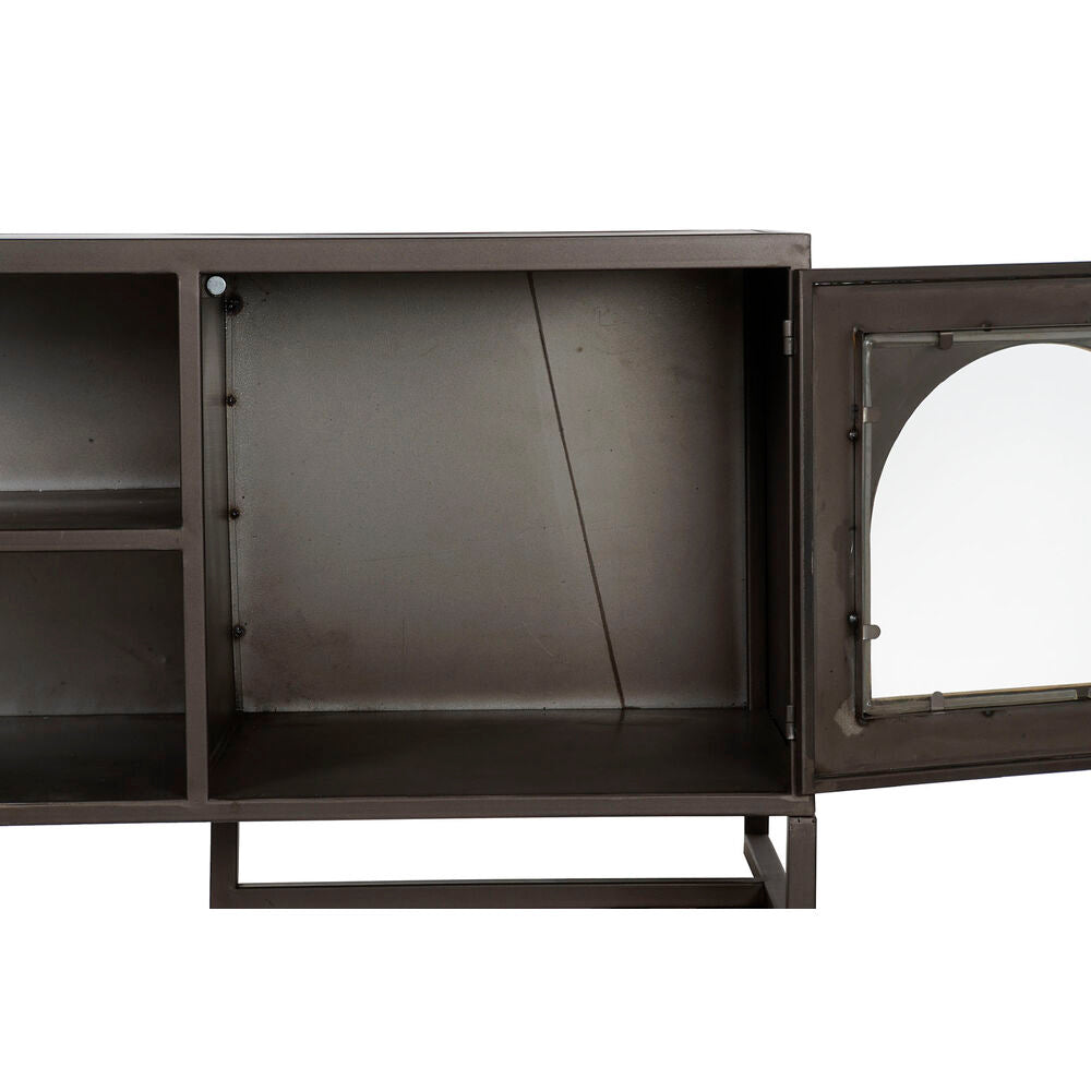 TV-Möbel DKD Home Decor Schwarz/Gold mit Glastüren (150 x 45 x 50 cm)