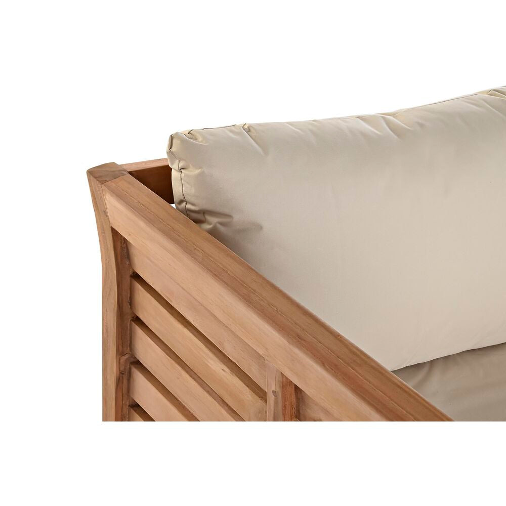 Gartensofa DKD Home Decor – Massivholz Teak mit Baumwollkissen