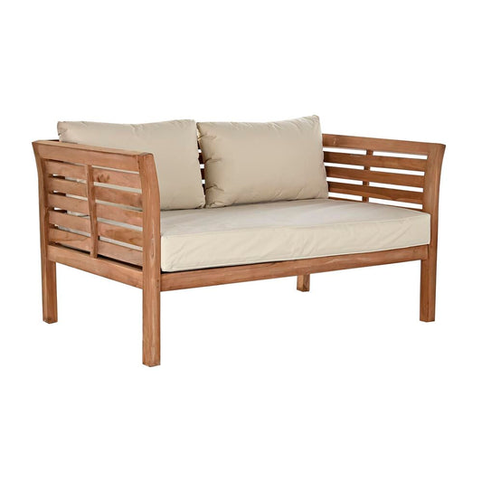 Gartensofa DKD Home Decor – Massivholz Teak mit Baumwollkissen