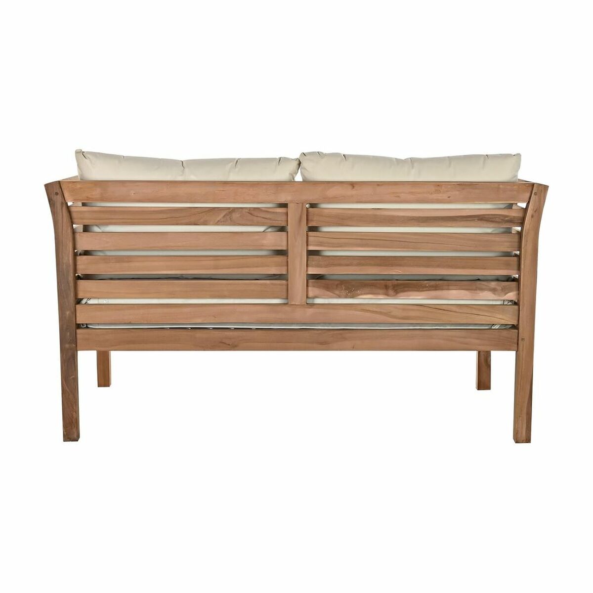 Gartensofa DKD Home Decor – Massivholz Teak mit Baumwollkissen