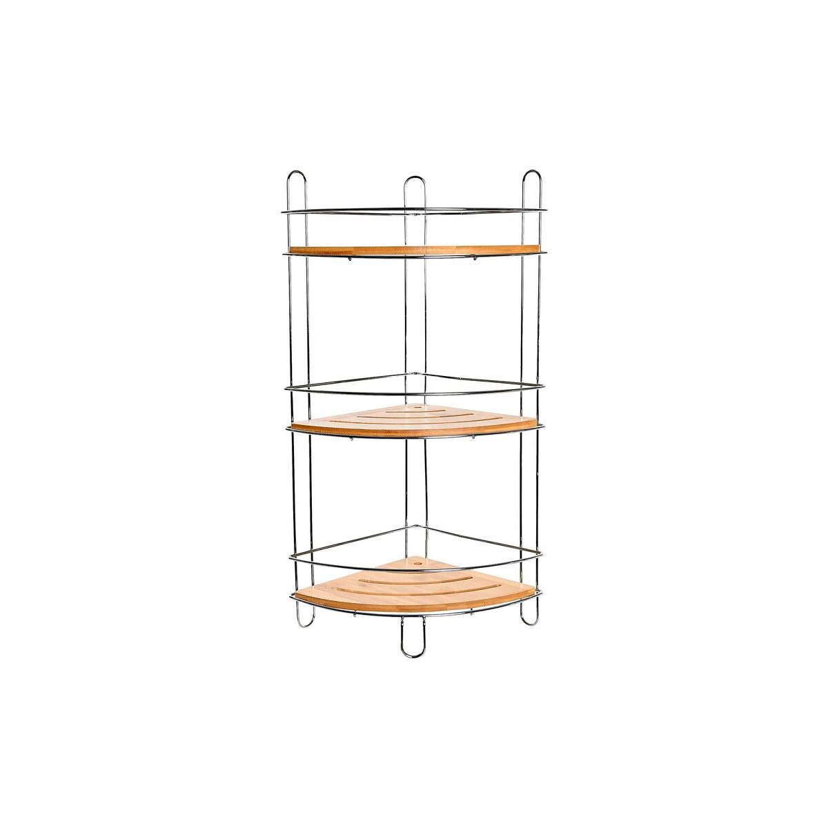 Badezimmerregal DKD Home Decor Bambus/Chrom (19,5 x 19,5 x 47 cm)