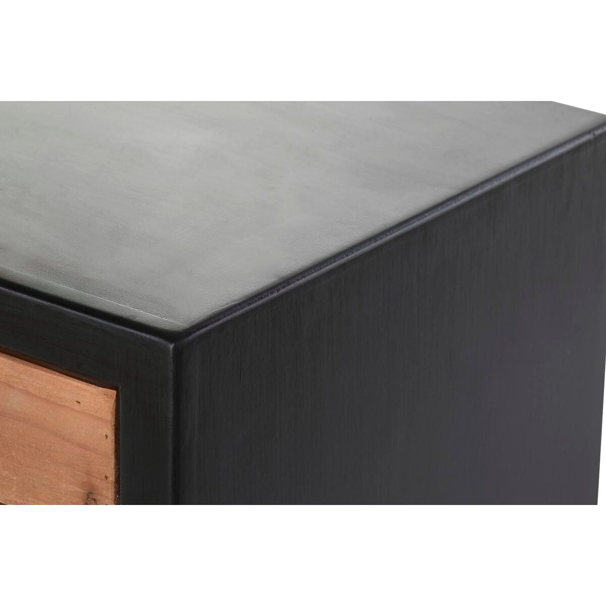 Vintage-Sideboard aus Tannenholz – Schwarz/Natur, 9 Schubladen