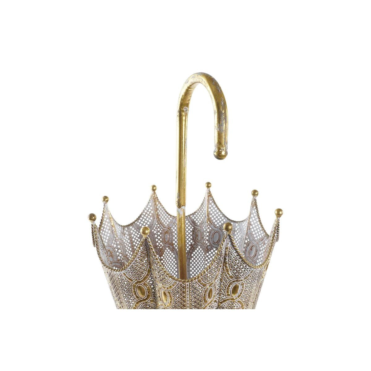 Eleganter Schirmständer im Vintage-Look Gold, Metall, 76 cm Höhe