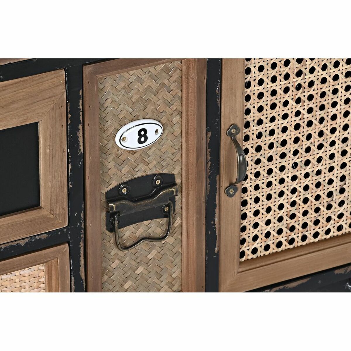 Vintage-Kommode „Mix & Match“  9 Schubladen, 2 Türen, Tanne/MDF
