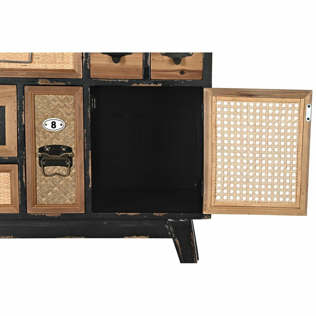 Vintage-Kommode „Mix & Match“  9 Schubladen, 2 Türen, Tanne/MDF