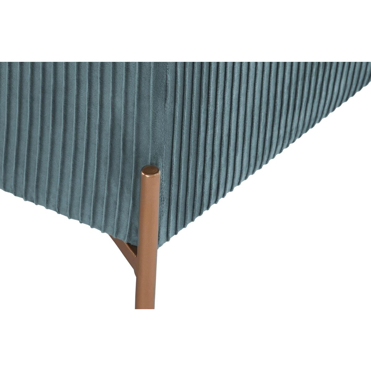 Glamouröse Sitzbank in Grün – Samt, 115 x 40 x 45 cm, Metallfüße