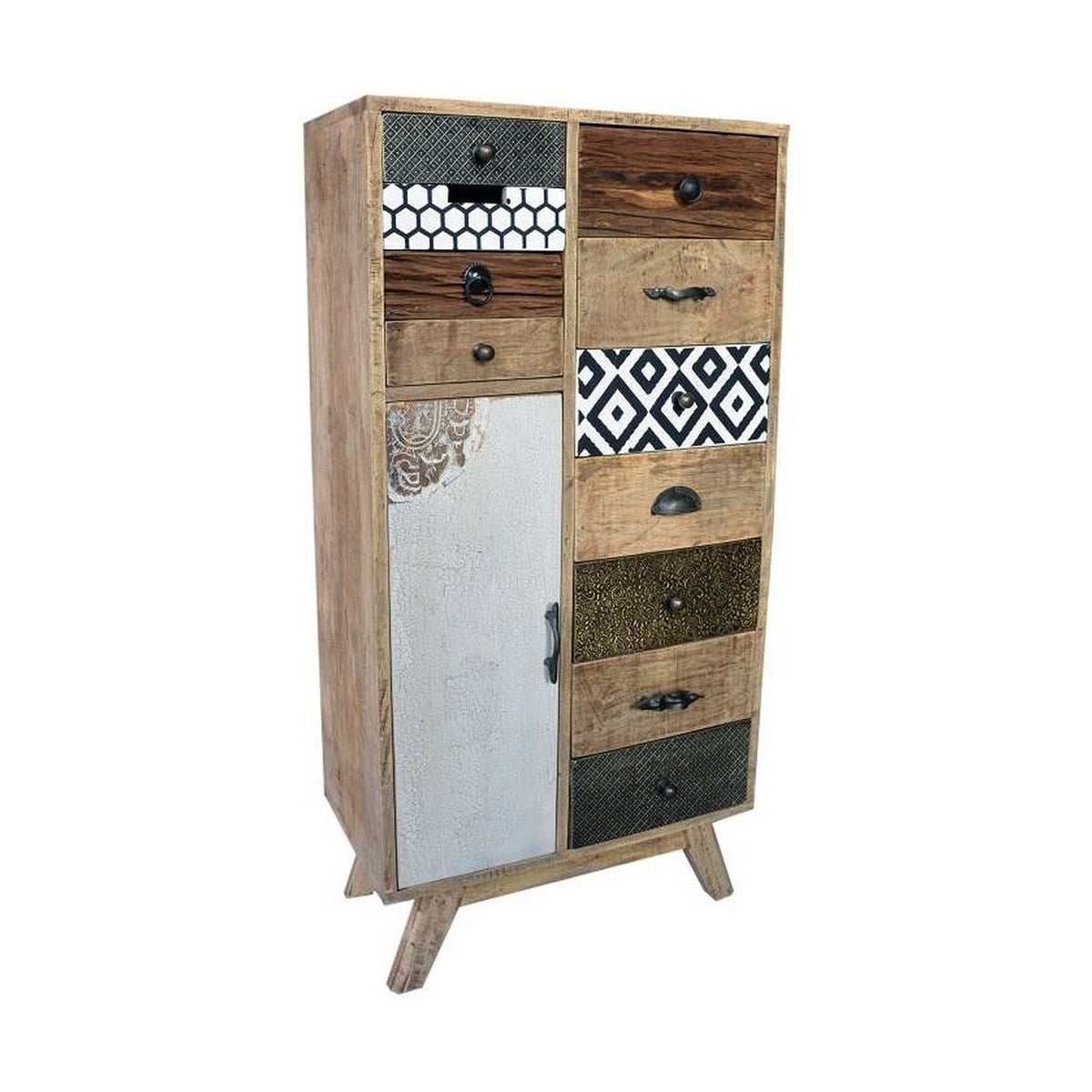 Kommode „Mix & Match“ – Mango-Holz & Metall, Kolonialstil, 110 cm