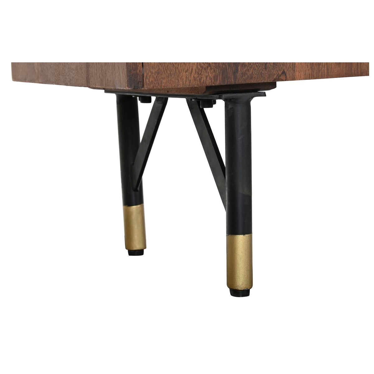Regal DKD Home Decor – Mango-Holz & Metall, Schwarz/Gold, 200 cm