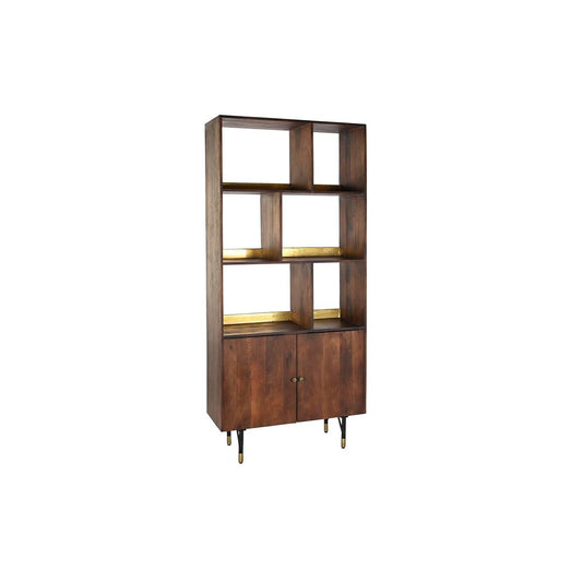 Regal DKD Home Decor – Mango-Holz & Metall, Schwarz/Gold, 200 cm