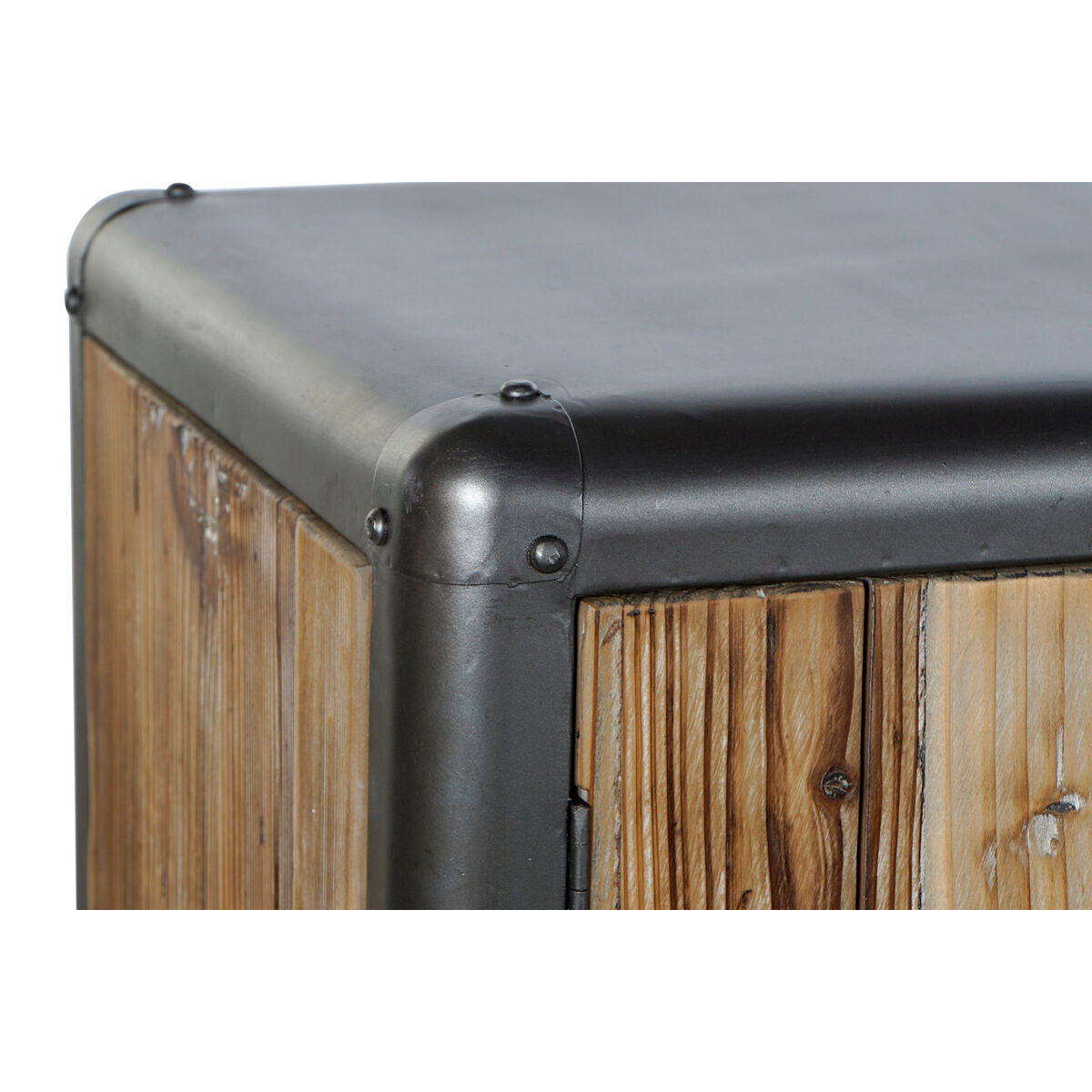 Industrial Sideboard aus Metall & Tannenholz – 2 Türen, 3 Schubladen