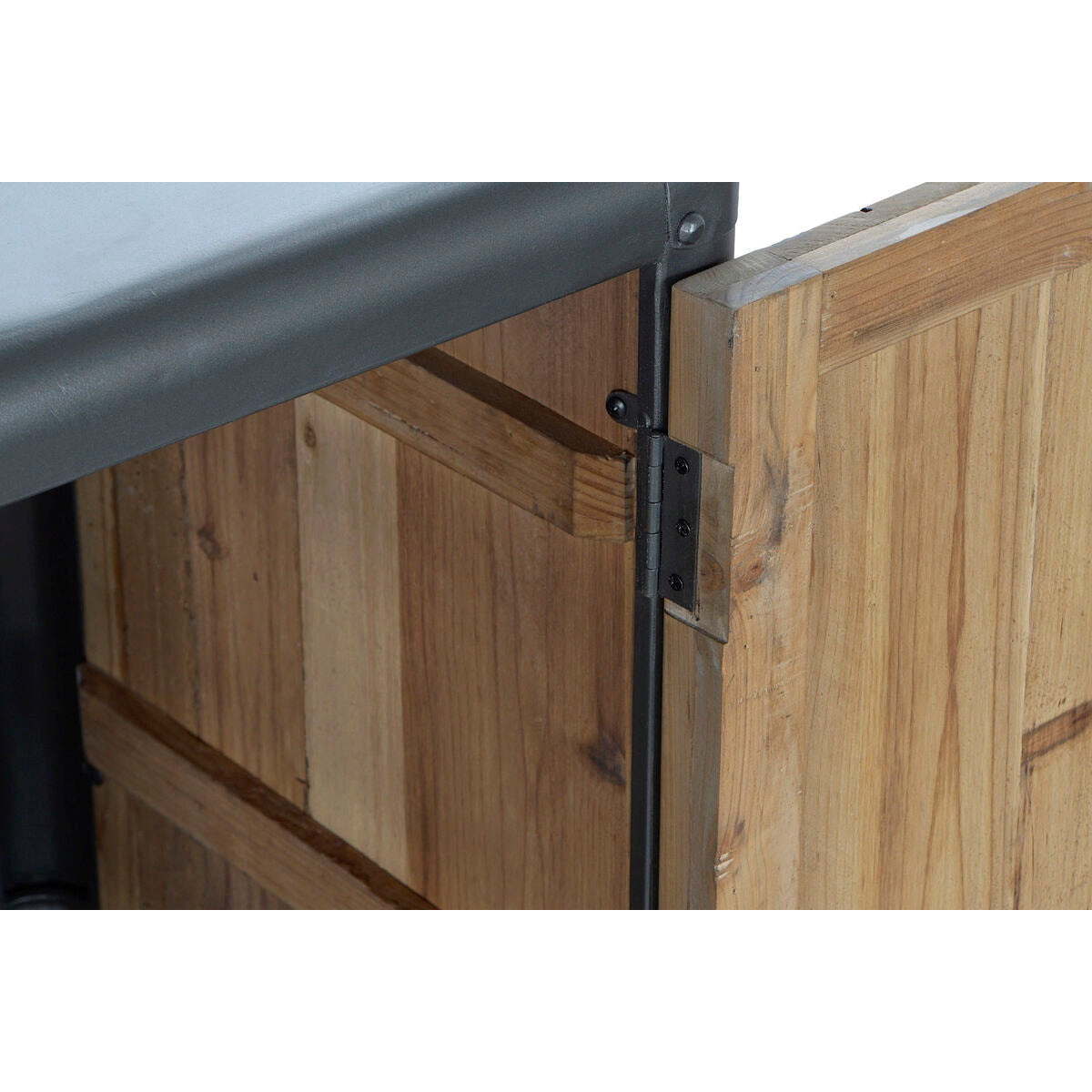 Industrial Sideboard aus Metall & Tannenholz – 2 Türen, 3 Schubladen
