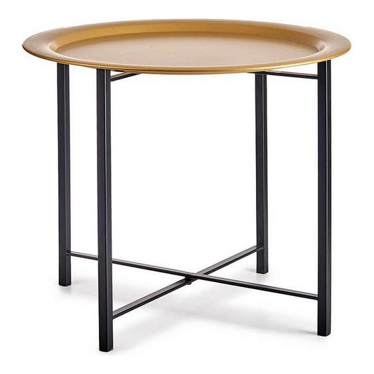 Moderner Beistelltisch in Schwarz & Gold (52,5 x 44 x 52,5 cm)
