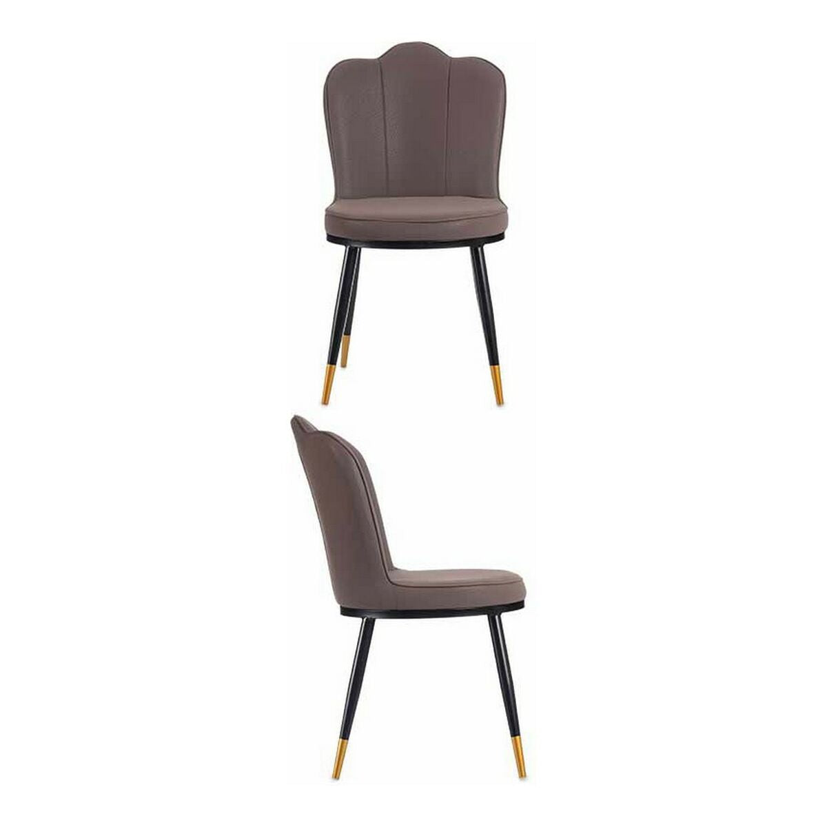 Design-Armlehnstuhl Shell DKD Home Decor – Lila mit Goldakzenten