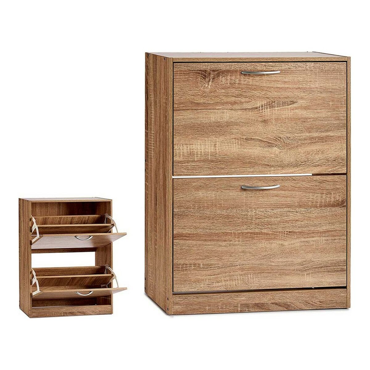 Schuhregal in Eiche-Optik (24 x 80 x 60 cm)