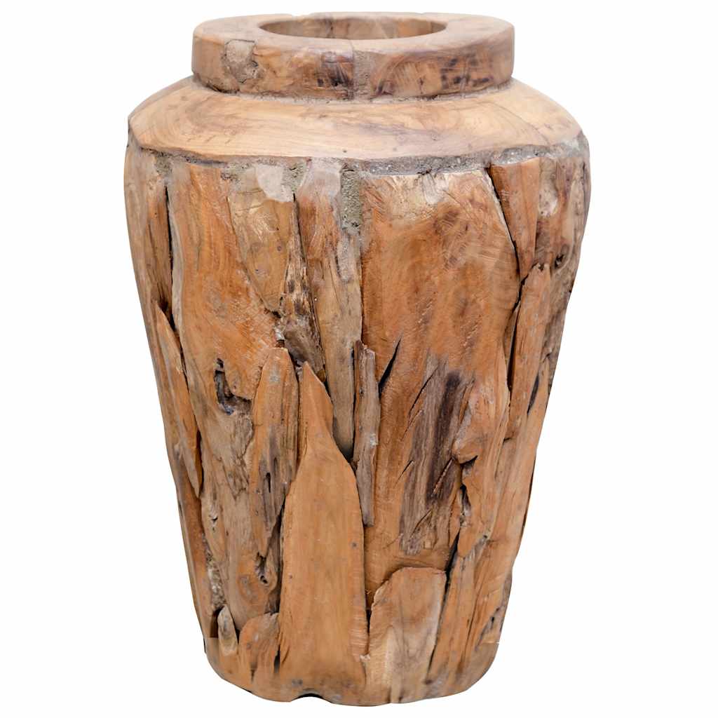 Deko-Vase Massivholz Teak