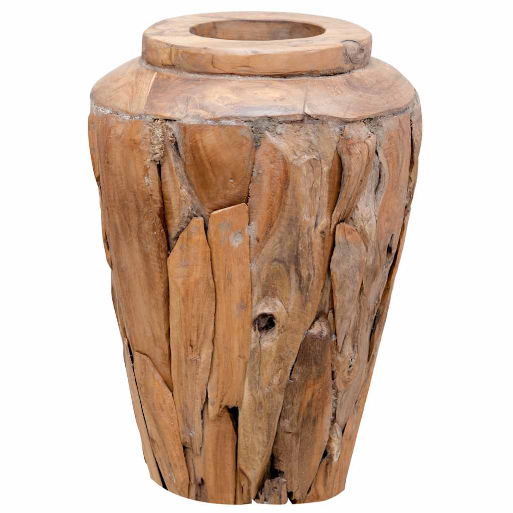 Deko-Vase Massivholz Teak