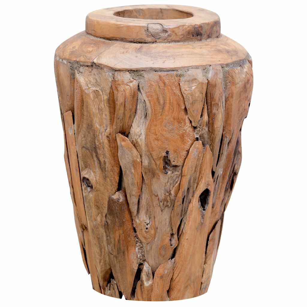 Deko-Vase Massivholz Teak