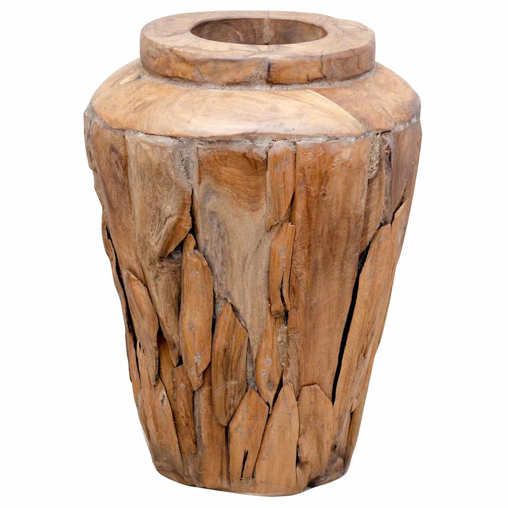 Deko-Vase Massivholz Teak