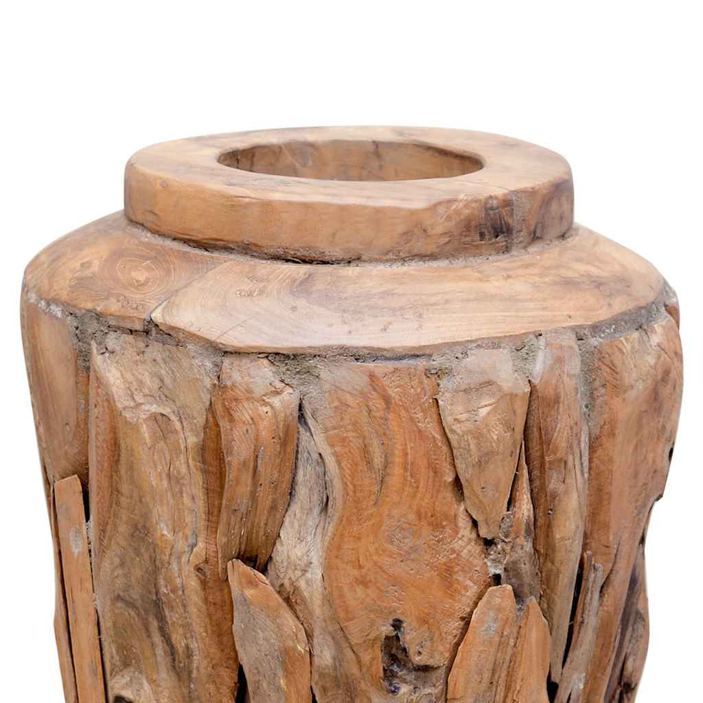 Deko-Vase Massivholz Teak