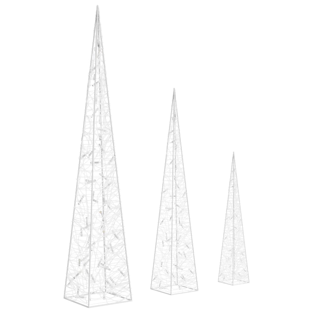 Led-Leuchtkegel-Set Acryl Deko 60/90/120Cm Blau