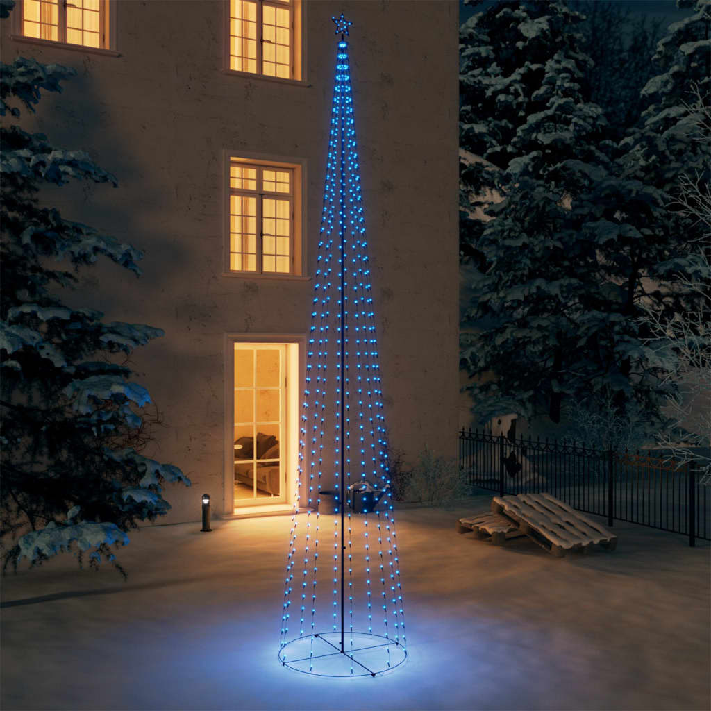 Weihnachtsbaum Kegelform 752 Leds Deko 160X500 Cm Blau