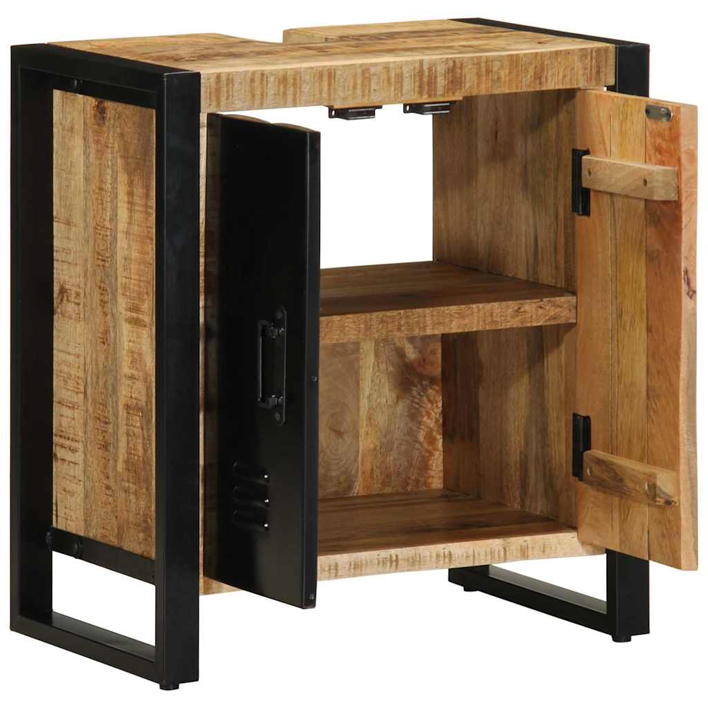 Badezimmerschrank Braun 55 X 35 X 60 Cm Massivholz Mango