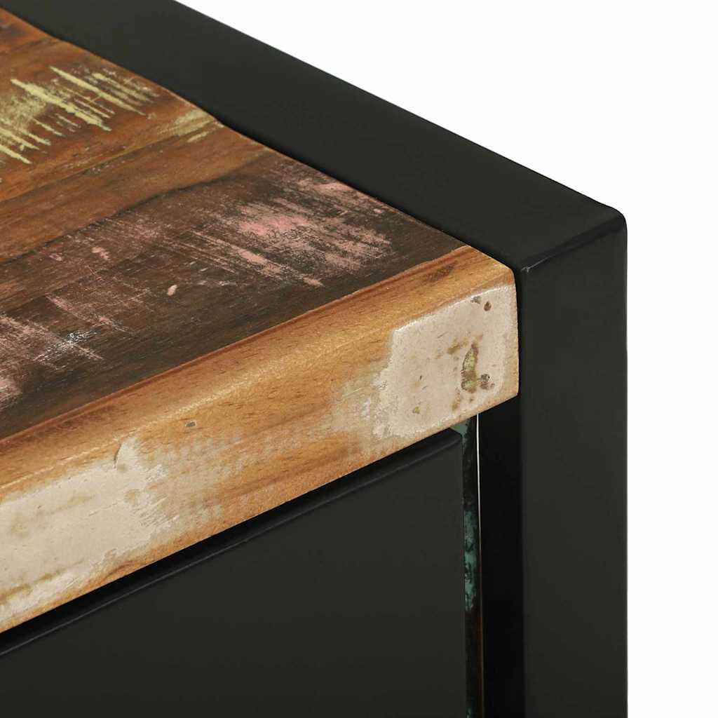 Badezimmerschrank Mit Regal Braun Massives Upgecyceltes Holz