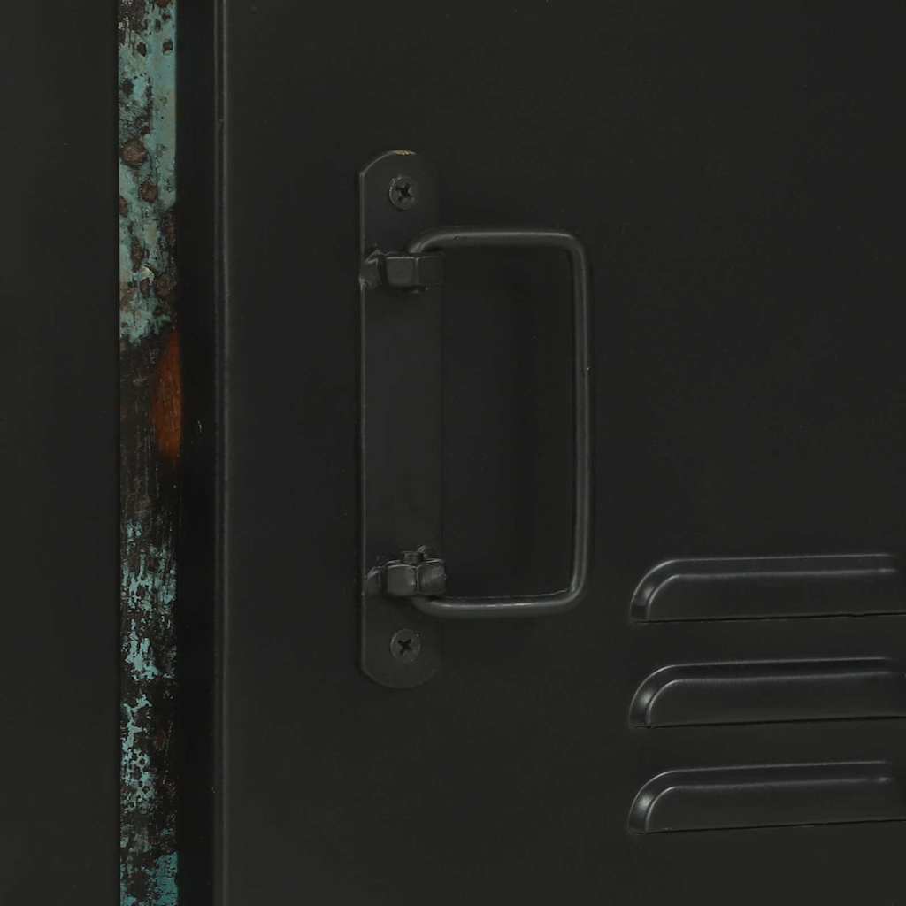 Badezimmerschrank Mit Regal Braun Massives Upgecyceltes Holz