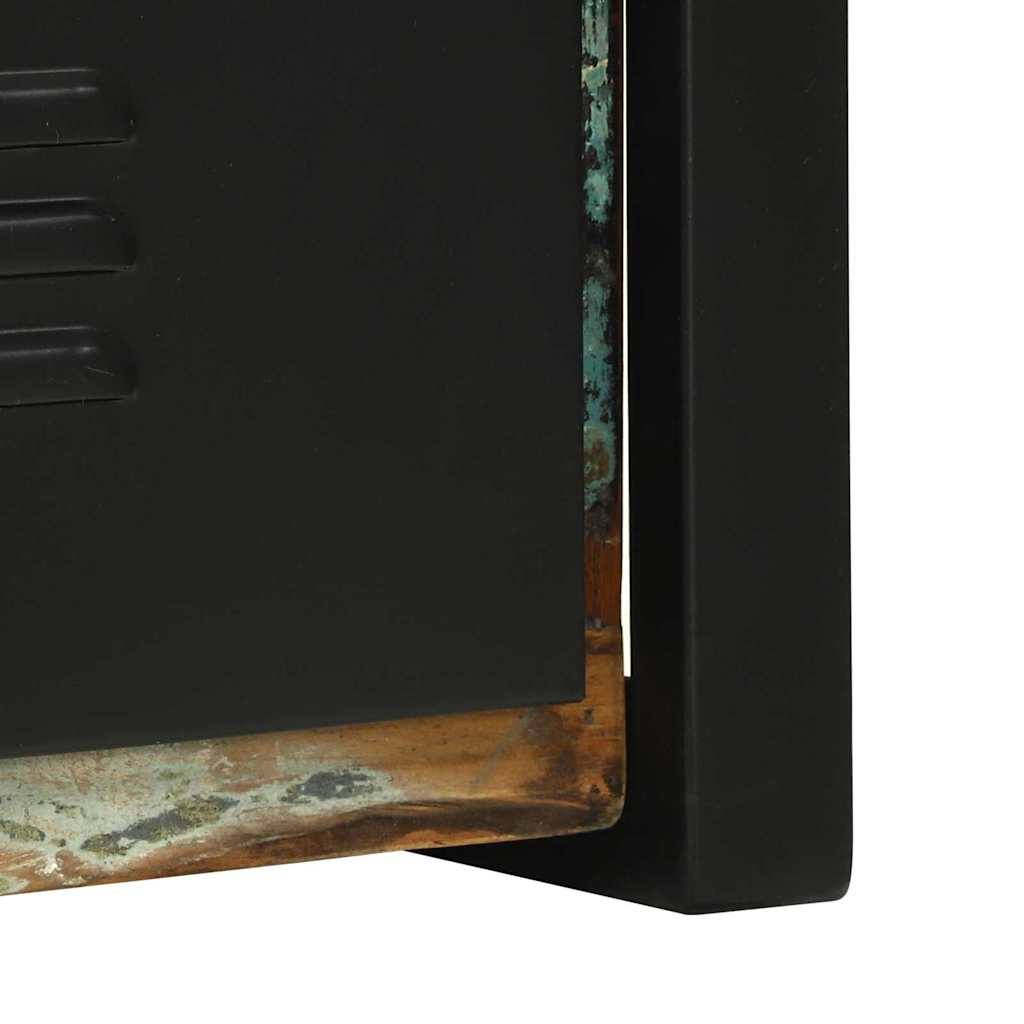 Badezimmerschrank Mit Regal Braun Massives Upgecyceltes Holz