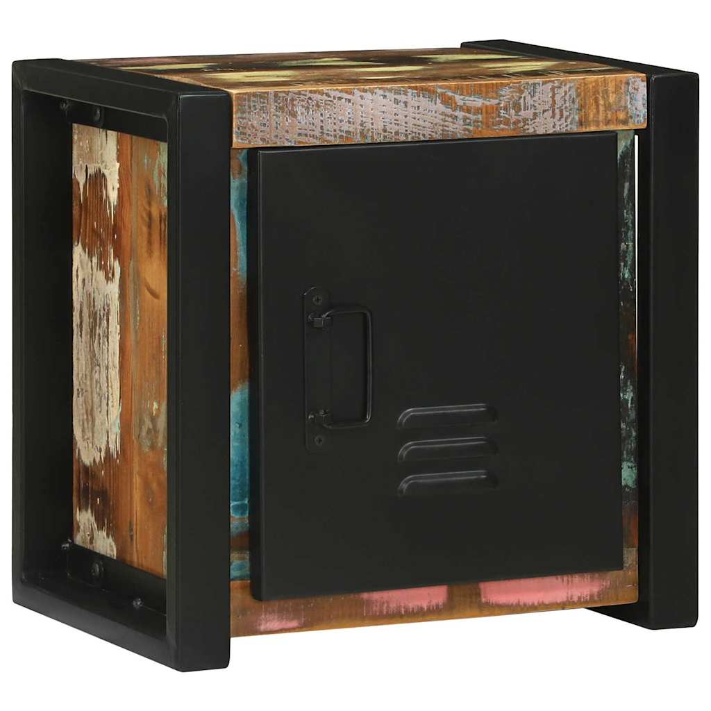 Badezimmerschrank Mit Regal Braun Massives Upgecyceltes Holz