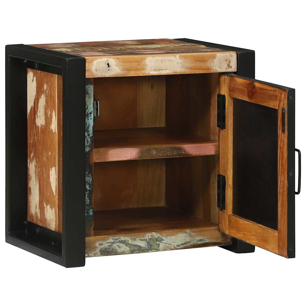 Badezimmerschrank Mit Regal Braun Massives Upgecyceltes Holz