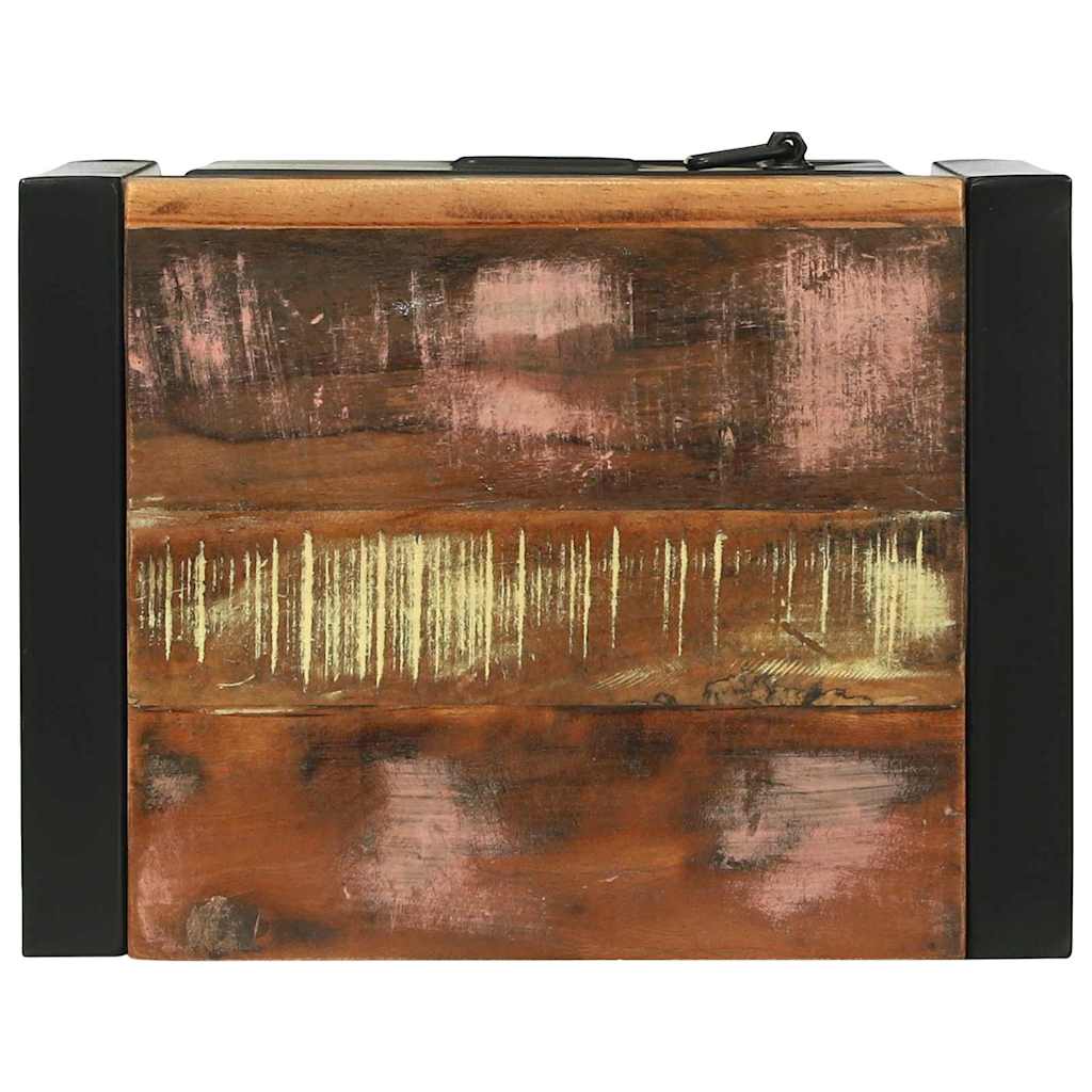 Badezimmerschrank Mit Regal Braun Massives Upgecyceltes Holz