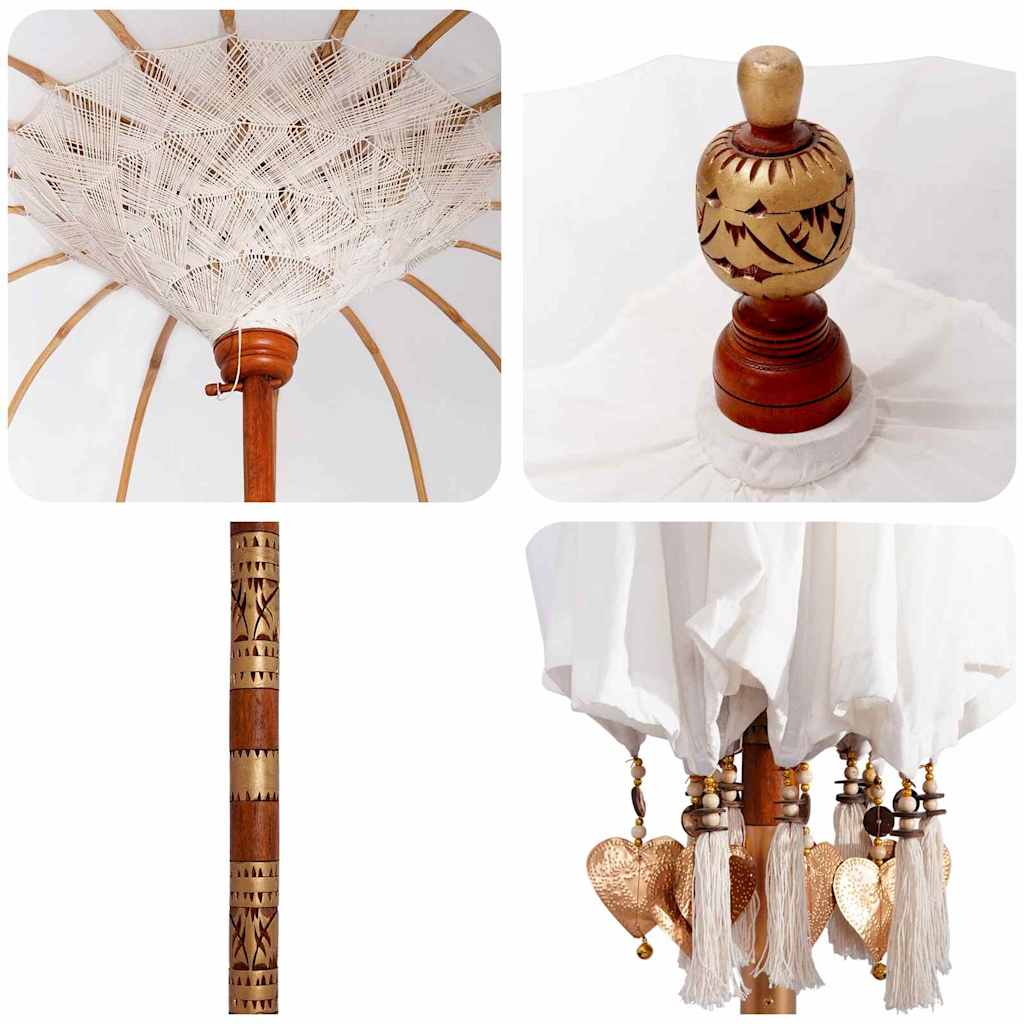 Balinesischer Sonnenschirm Mit Sockel 260 210-220 Cm