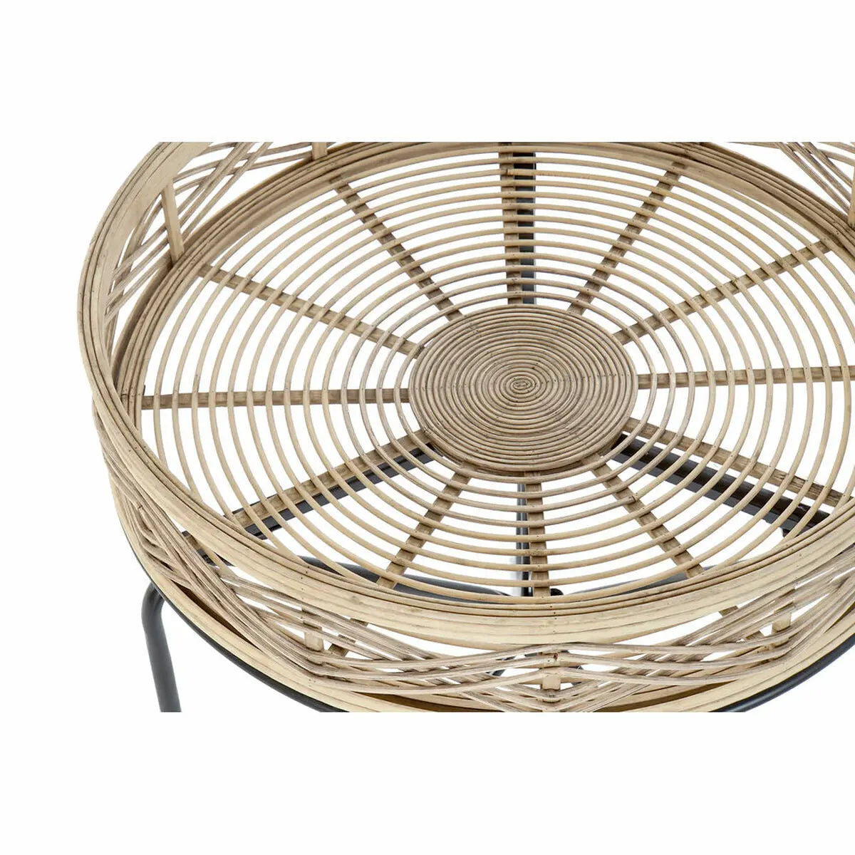 Beistelltisch DKD Home Decor – Rattan & Bambus, Schwarz/Natur Bigbuy
