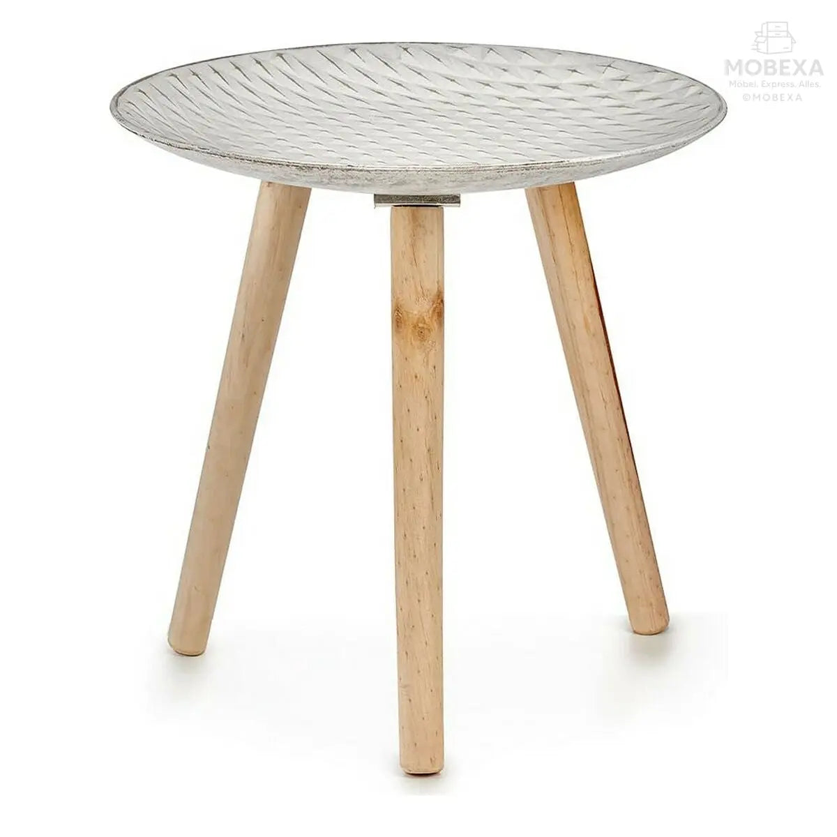 Beistelltisch Rhombus – Holz Weiß (40 x 39 x 40 cm) Bigbuy