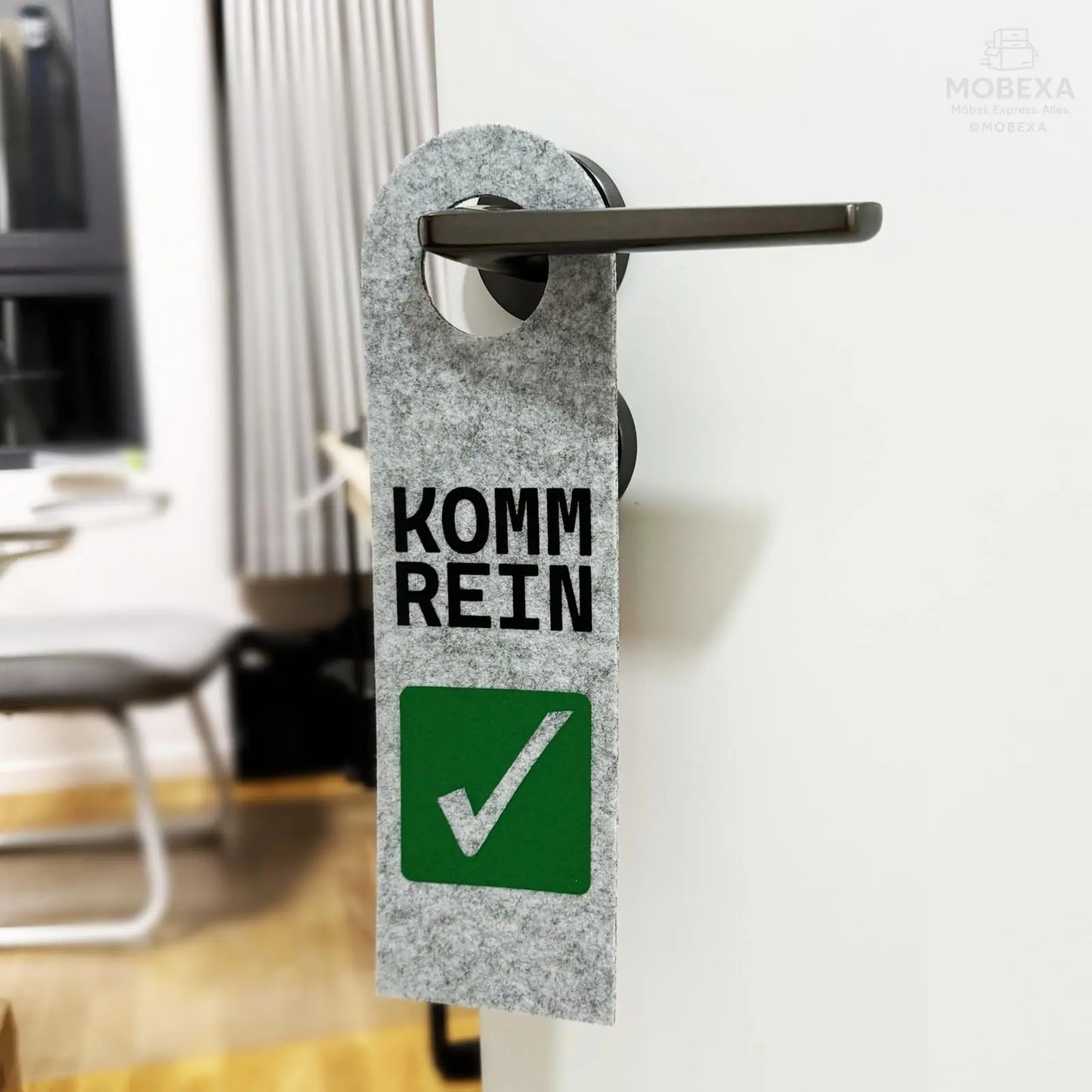 Bitte Nicht stören, ich zocke oder komm rein, Pack of 2 Felt Door Pendants, Gamer Gift, Gamer Room Decoration, Gamer Gift, Teenager Boys Gift, Cool Things for Boys (Grey) MOBEXA