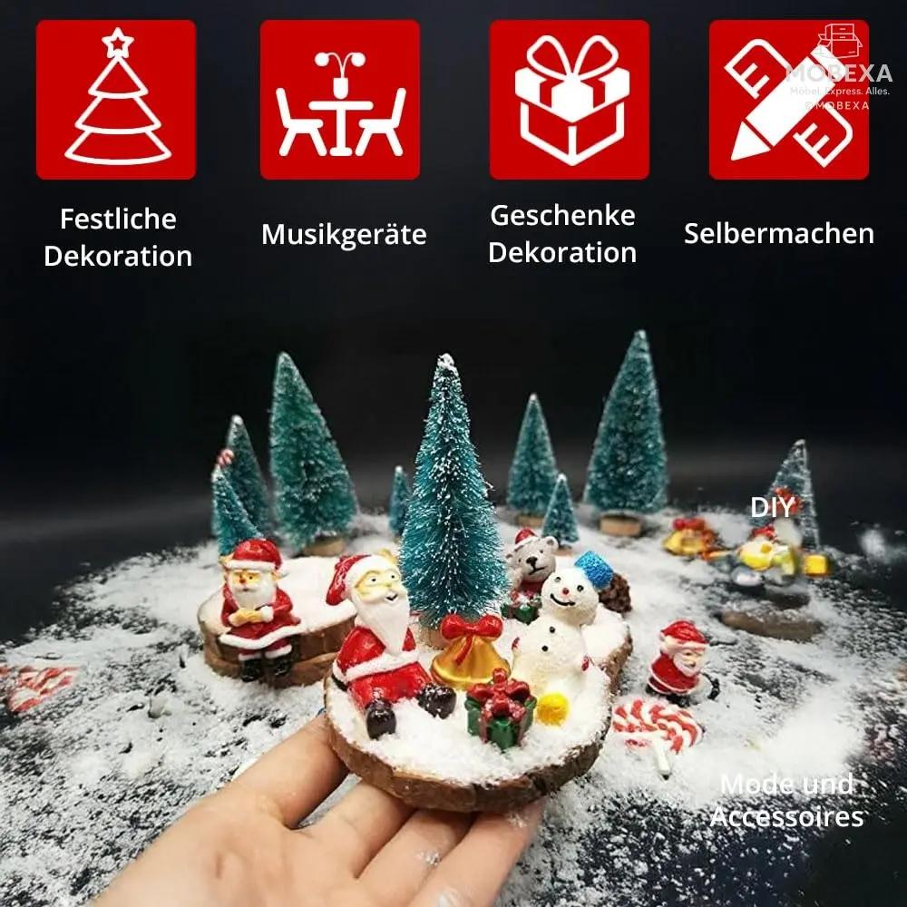 Christmas Tree Mini Artificial Miniature Christmas Tree Green Mini Christmas Tree Small Christmas Decoration for Table Decoration, DIY, Shop Window Figures 10/16/22 cm - Pack of 9 MOBEXA