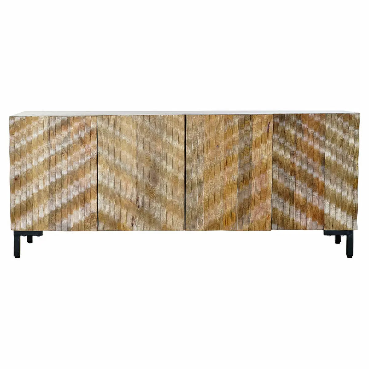Design-Sideboard aus Mangoholz & Metall – 3 Türen, 177 cm Bigbuy