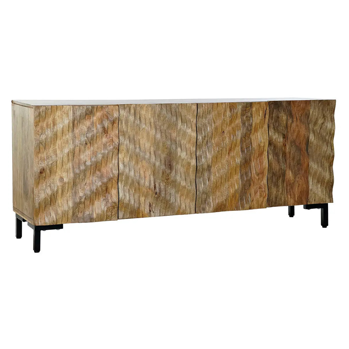 Design-Sideboard aus Mangoholz & Metall – 3 Türen, 177 cm Bigbuy