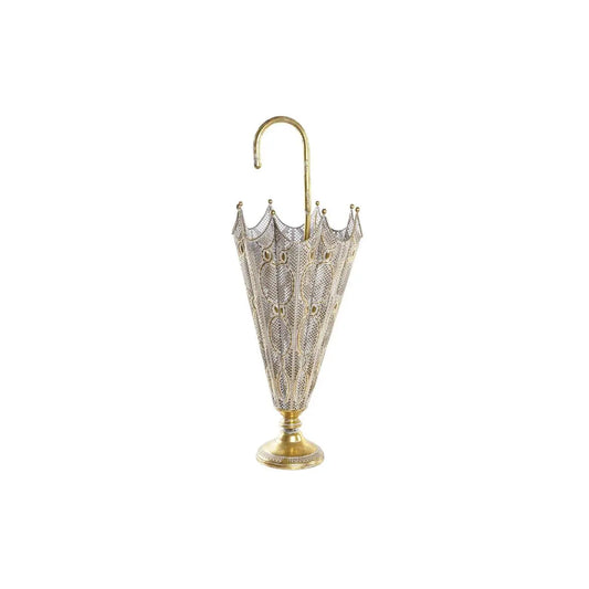 Eleganter Schirmständer im Vintage-Look Gold, Metall, 76 cm Höhe Bigbuy